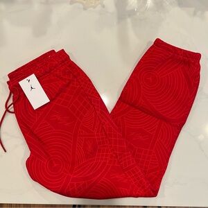 Jordan Women’s Red Air Jumpman Flight Active Jogger Sweat Pants Size XL